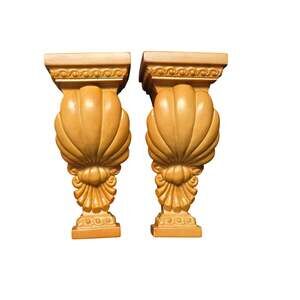 Baroque Urethane Curtain Support Bracket Scarf Holder Swag Corbel Sconce